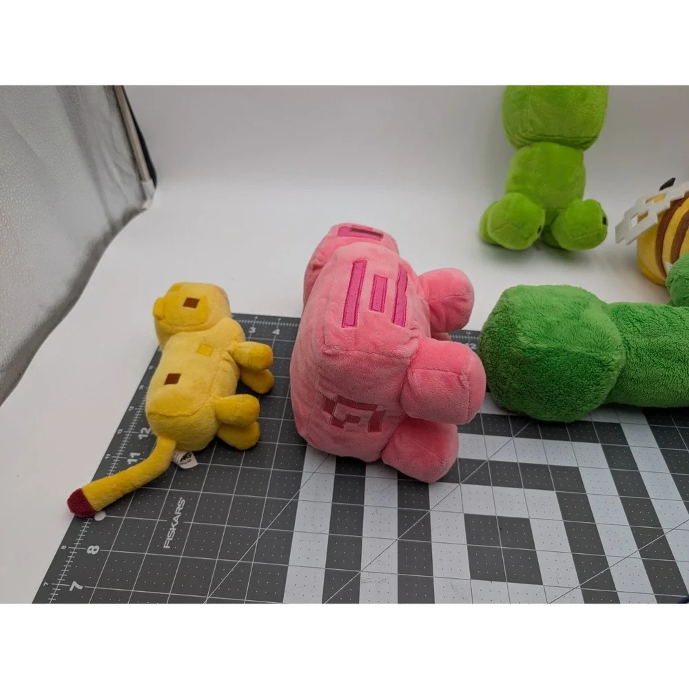 Minecraft Plush‎ Mojang Creeper Pig Ocelot Plush Lot Jazwares Stuffed Animal Toy